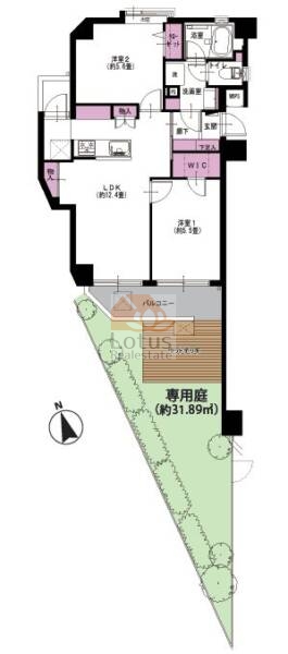 中銀第2世田谷マンシオン110間取図