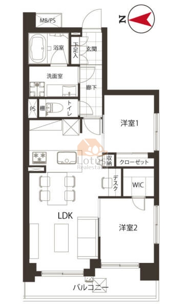 ニューイーストコート上野506間取図