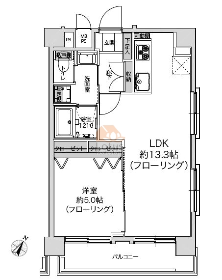 ブリリアンス日本橋浜町公園801間取図