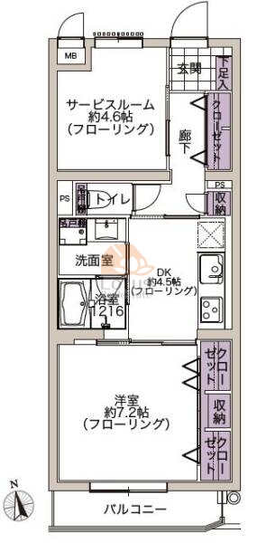 ライオンズマンション下落合311間取図