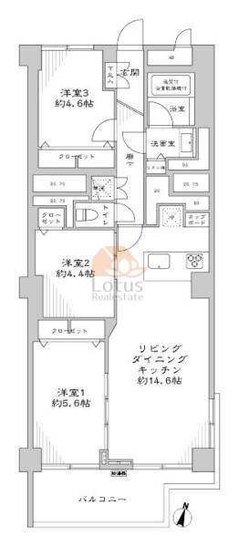 ライオンズマンション南平台905間取図