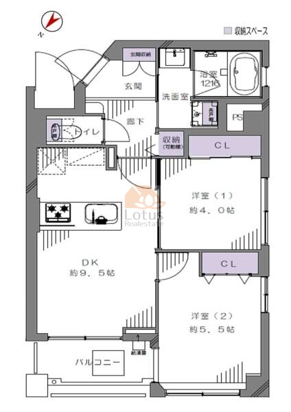 大塚スカイマンション403間取図