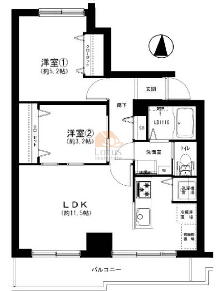 幡ヶ谷コーエイマンション602間取図