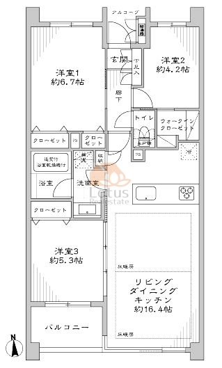 イトーピア麻布1006間取図