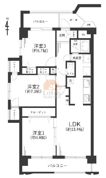メイツ葛西第2201間取図