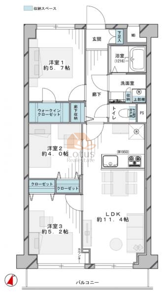 エンゼルハイム竹の塚204間取図