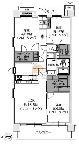 アルファスシティ大島1101間取図