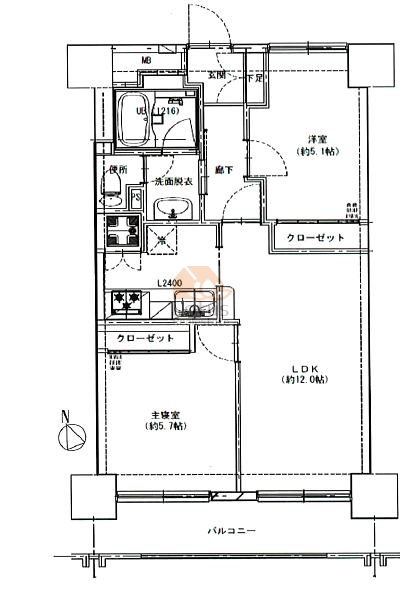 グリーンプラザ五反田第２1306間取図