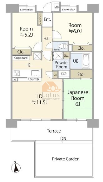 コスモ平井パークビュー102間取図