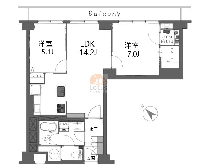 ローズハイツ田町808間取図