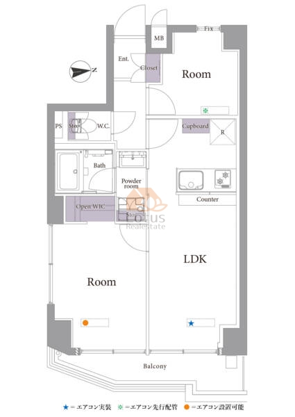 朝日野方マンション304間取図