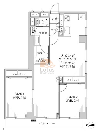 シルバーパレス両国702間取図