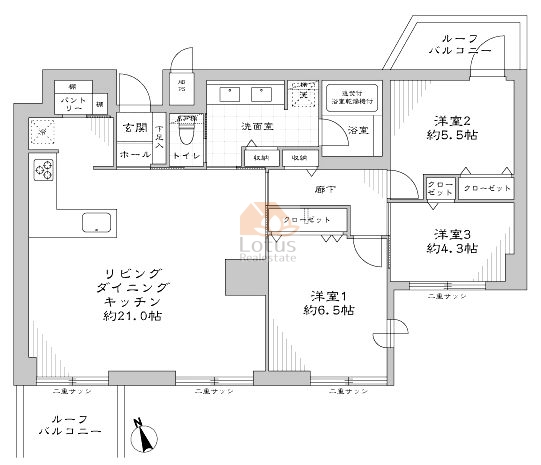 ドミール南青山1003間取図