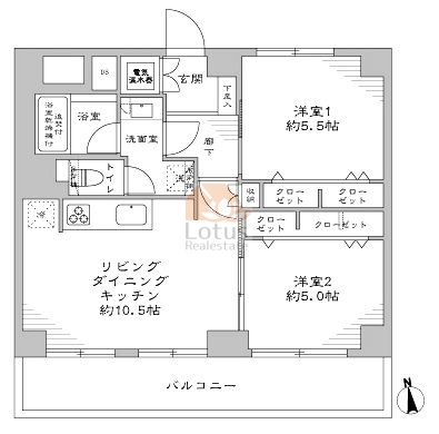 両国スカイハイツ205間取図