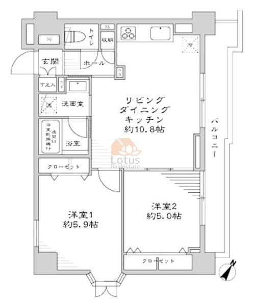 ハイホーム十条ヴェルデ館511間取図