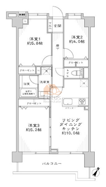 ハイホーム十条ヴェルデ館205間取図