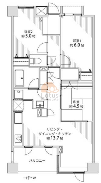 ディークラディア竹ノ塚205間取図