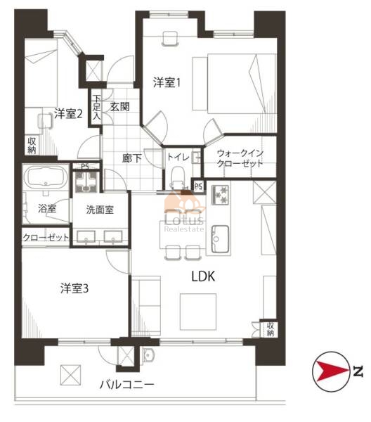 コンフィール品川シーサイドフォレストサイト203間取図