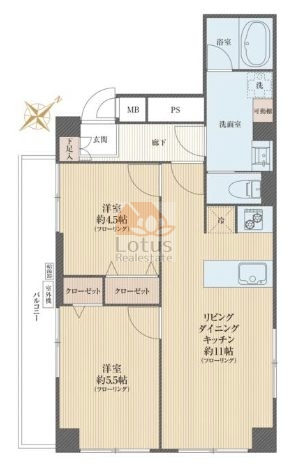 サンパークマンション鶯谷8階間取図