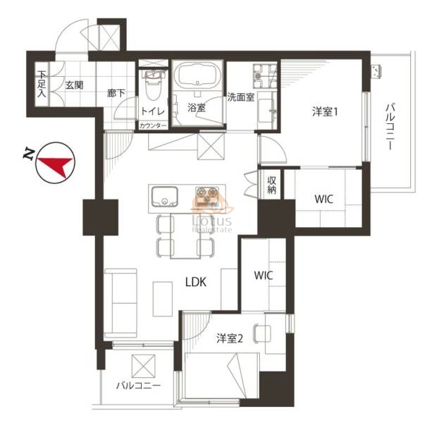 東急ドエルアルス根津302間取図