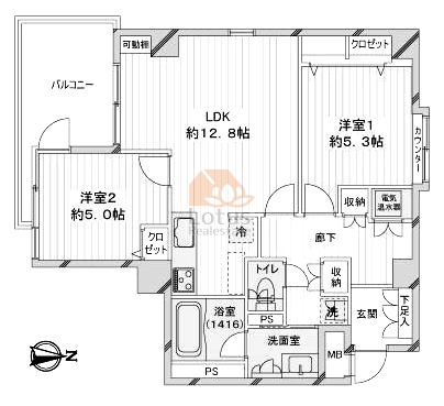 ライオンズマンション大森第34階間取図