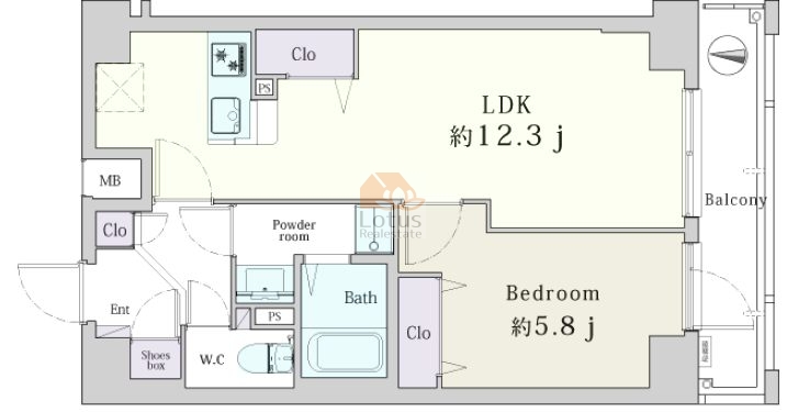 ラヴィリオ錦糸町ベルグレード605間取図