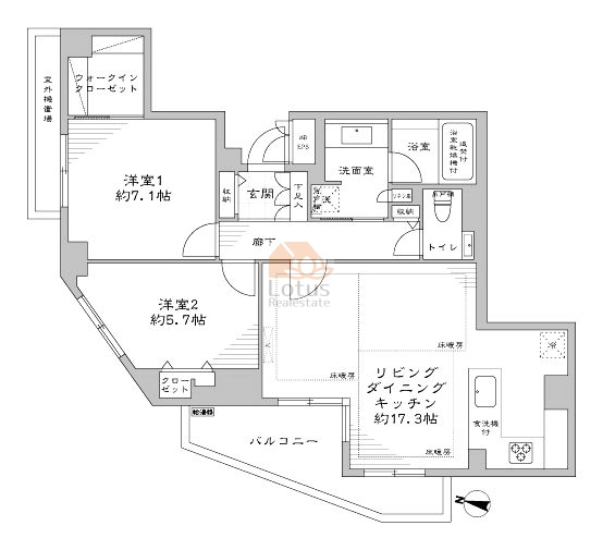 ルフォン中野上鷺宮壱番館301間取図