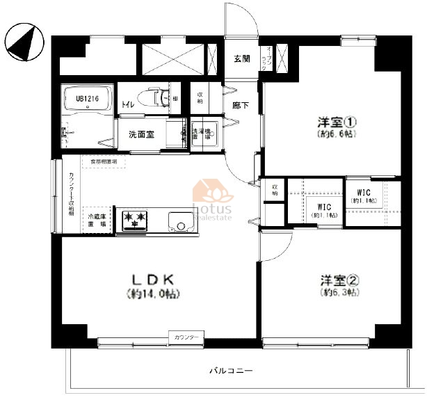 いづみハイツ茅場町1015間取図