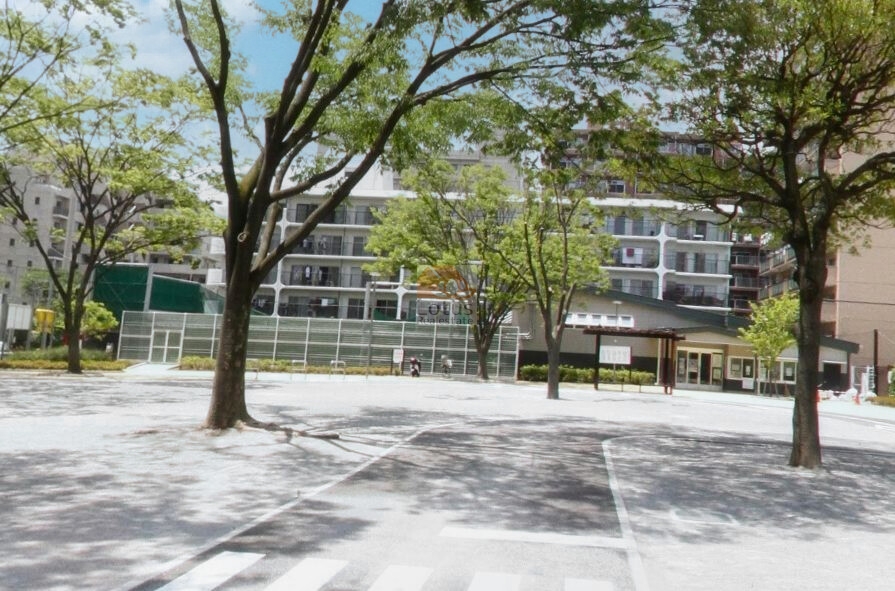 東品川ビューハイツ外観３ (1)｜東品川ビューハイツは東側に東品川公園がある公園ビューのマンションです。