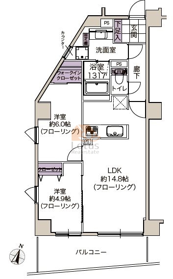 ランドステージ東十条301間取図