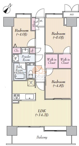 ダイアパレス潮見604間取図