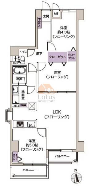 セザール竹ノ塚207間取図