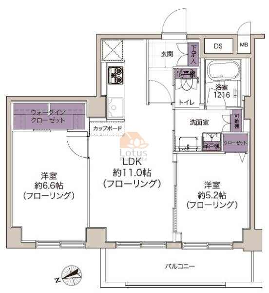 リバーサイドハイツ401間取図