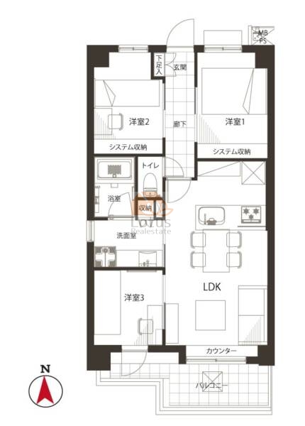 ライオンズマンション目白台シティ506間取図