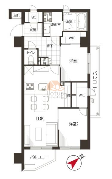 プラーティノ南大井205間取図