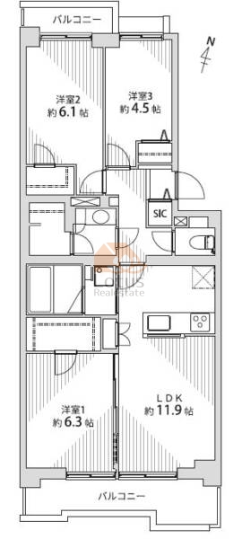 エステート猿江406間取図