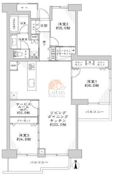 光が丘パークタウン大通り南601間取図