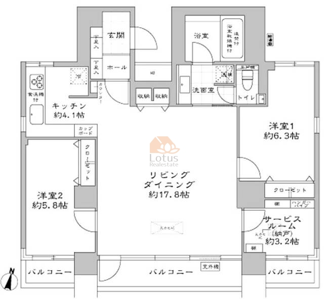 グランドメゾン赤坂601間取図