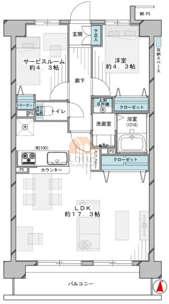 エクレール錦糸町802間取図