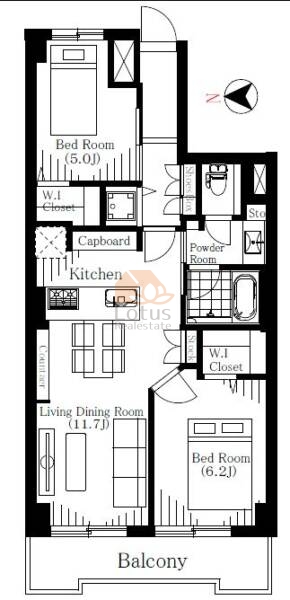 アンバサダー三軒茶屋503間取図