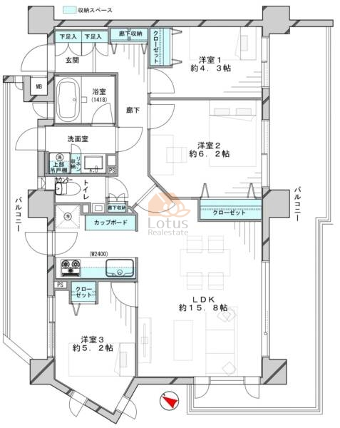 クレアトール椎名町201間取図