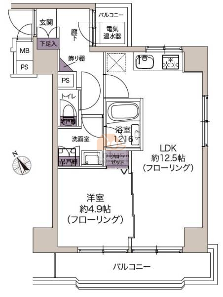 朝日南麻布マンション1004間取図