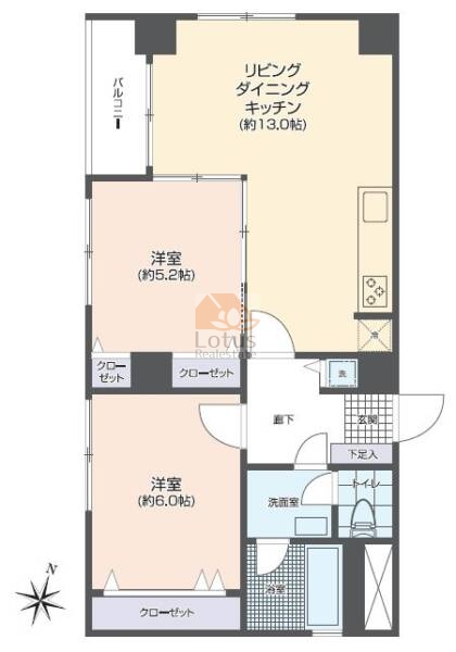 弦巻パビリオン507間取図