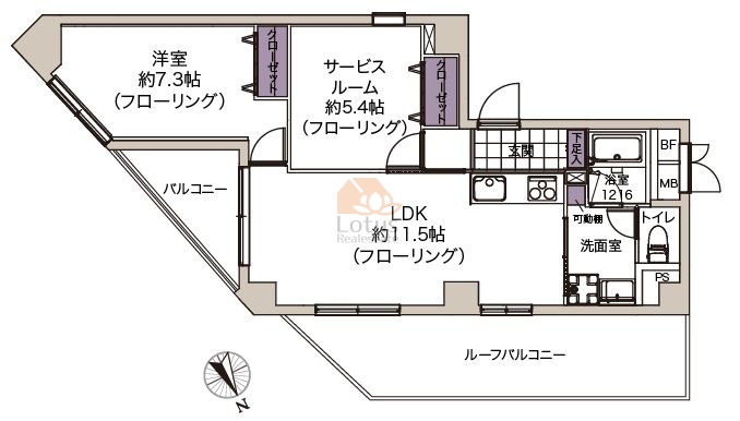 アイビハイツ柴又509間取図