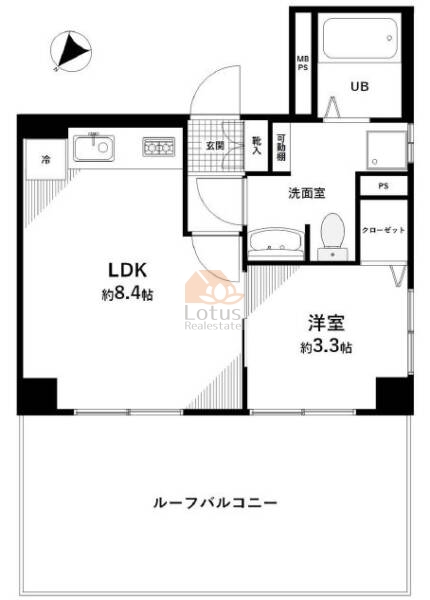 シャンボール新宿307間取図