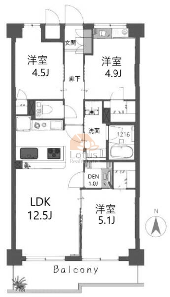 ステーションハイツ高砂1104間取図