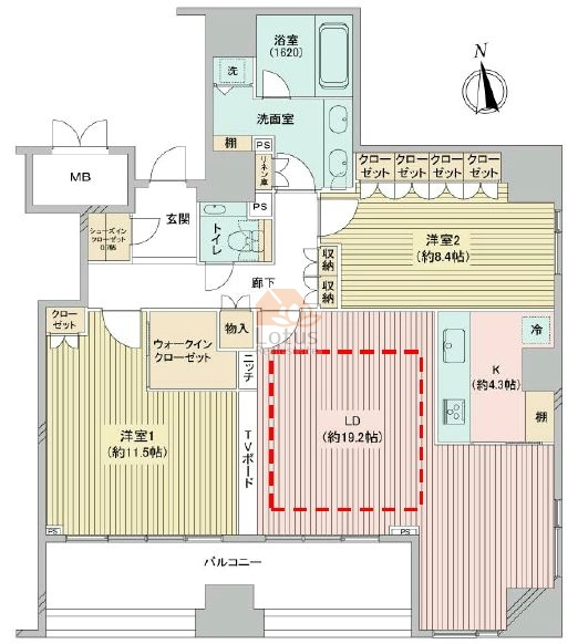 パークハウス芝タワー20階間取図