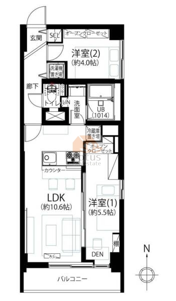 パシフィックワコービル302間取図