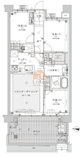 ライオンズ綾瀬グランフォート1階間取図