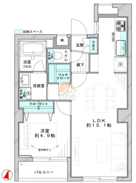 原宿ニュースカイハイツアネックス501間取図